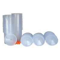 Disposable Cup Liners and Lids, 24 oz, 32 pack